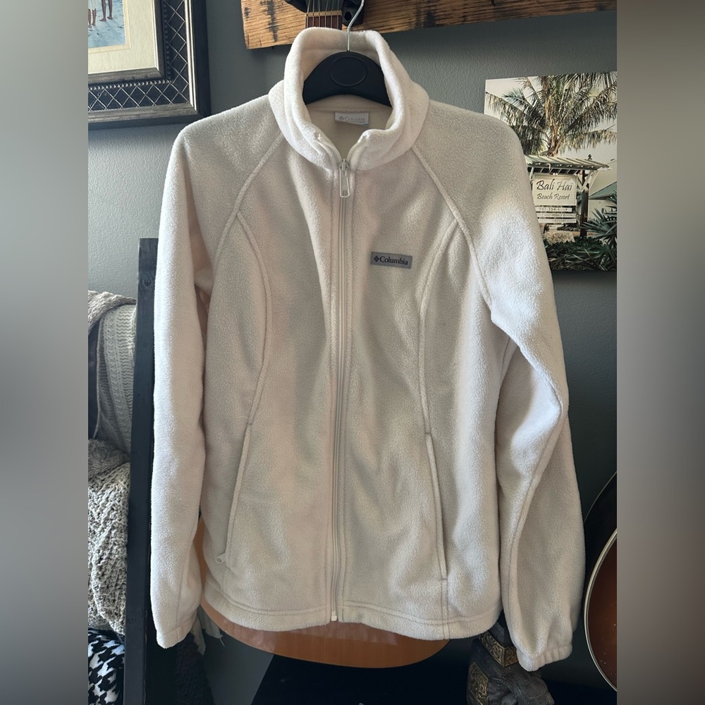 Columbia Women's Off-White Fleece Jacket - Picture 2 of 4
